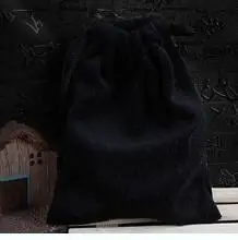 Black 20 шт./лот, 9,5x12, 10x15, 13x17 см, многоцветные, полиэфирные, мягкие, бархатные, на шнурке, подарочные пакеты для ювелирных изделий, рождественские упаковочные сумки - Цвет: Black