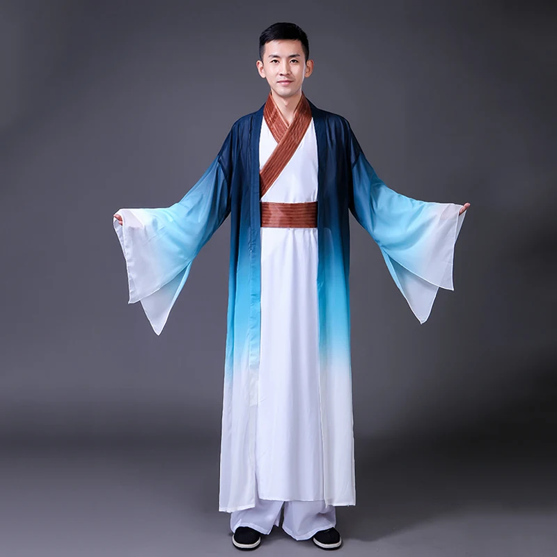 

2021 Men's Hanfu Chinese Ancient Dynastic Clothing For Male Adult Swordsman Cosplay Costume Stage Wear Fairy Festival Outfit
