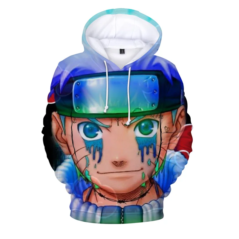 

2021 Spring and Autumn Men and Women Anime Hoodies Street Boys Girls Cartoon Kakashi Hippie Sweatshirt Fashion Pocket Pullover