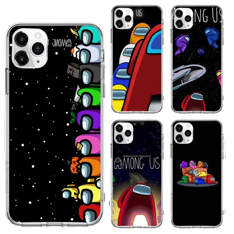 

Among Us Game Phone Case For Clear-Iphone 5 5s se 6 6s 7 8 11 12 X Xs Xr Pro Plus Max Mini Cover