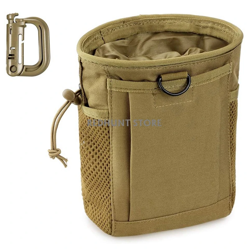 Tactical Molle Drawstring Magazine Dump Pouch Adjustable Military Utility Belt Fanny Hip Holster Bag Outdoor Ammo Pouch D Buckle