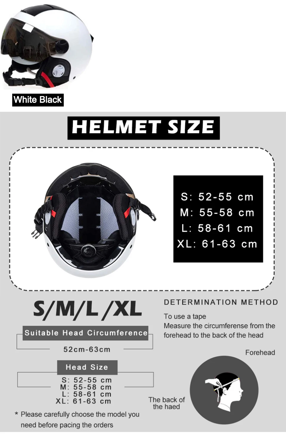 LOCLE CE Certification Skiing Helmet Men Women Ski Helmet Outdoor Sports Ski Snowboard/Skateboard Helmet ABS+PC+EPS 52-63cm