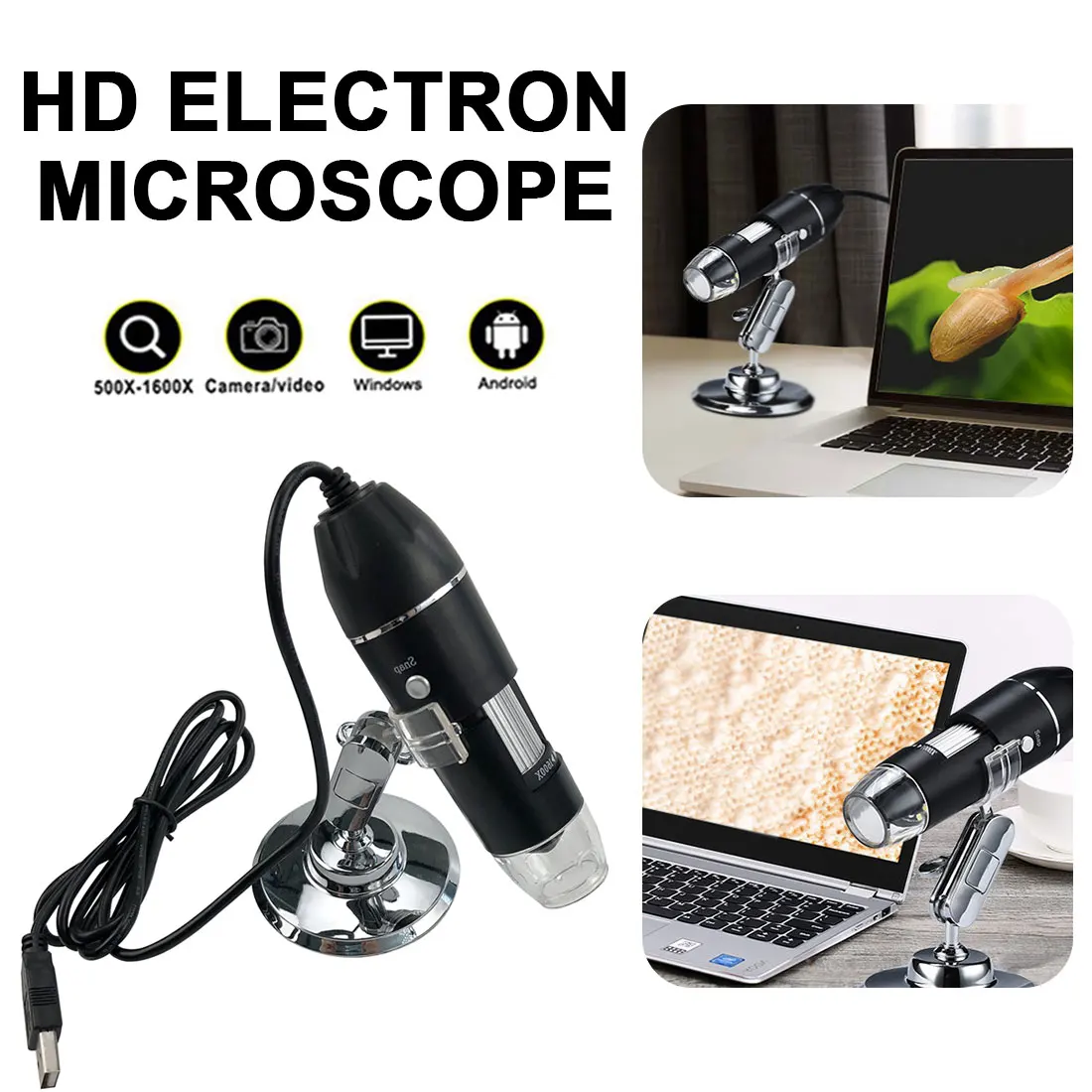

Digital Microscope1600X Portable 3 in 1 Electronic Microscope Soldering Microscope LED Magnifier For Mobile Phone Repair Tool