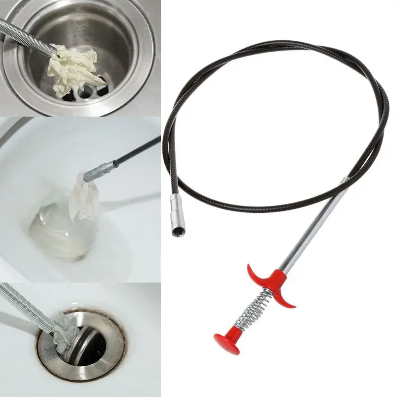 

Flexible Pick Up Tool Long Spring Claw Grip Toilet Kitchen Sewer Cleaning Supply Y1AD