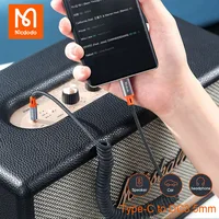 Аудиокабель Mcdodo с разъемом AUX типа c на DC 3,5 мм для Huawei Xiaomi Samsung S20, Выдвижной Автомобильный преобразователь, адаптер для наушников