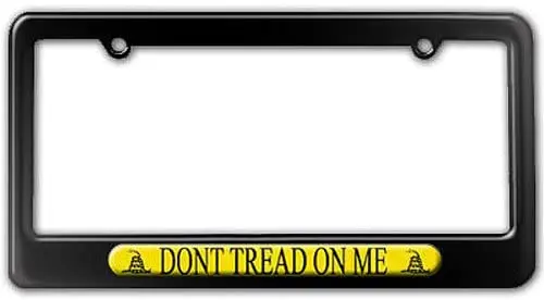 

Графика и больше Гадсден флаг не протектор на мне Рамка Номерного Знака-цвет глянцевый черный