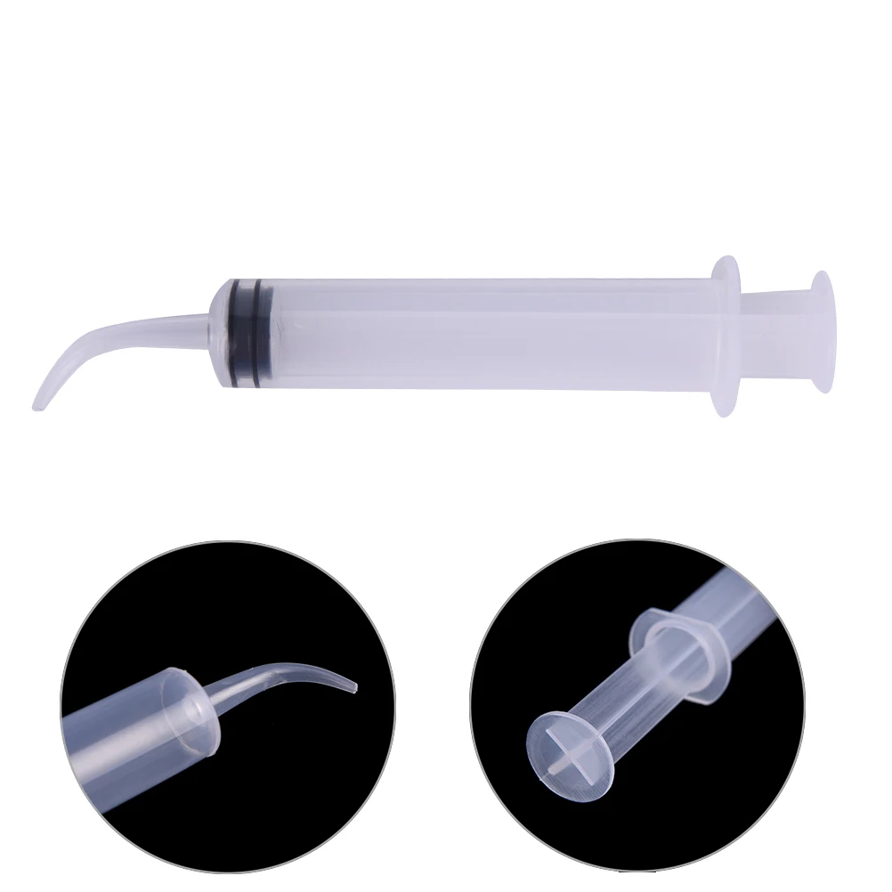 

1 шт 12 мл одноразовый отбеливающий материал стоматологический инструмент Стоматологический оросительный шприц с изогнутым кончиком зуба
