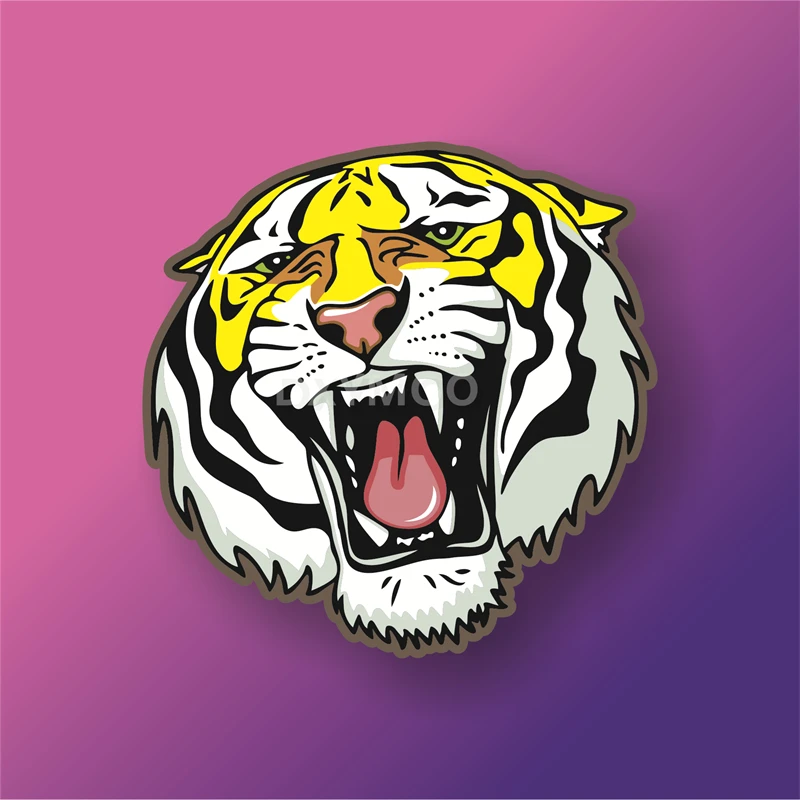 DXYMOO Cool Tiger Head Motocross Bike Helmet Decal For Car Styling Tape Auto Truck Sticker Wateproof | Stickers