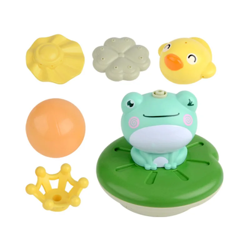 

5 In 1 Baby Frogs Sprinkle Bath Toy Kids Water Splashing Toys Children Bathing Water Squirt Toy Fun Game Bathtub Pool Water Toy