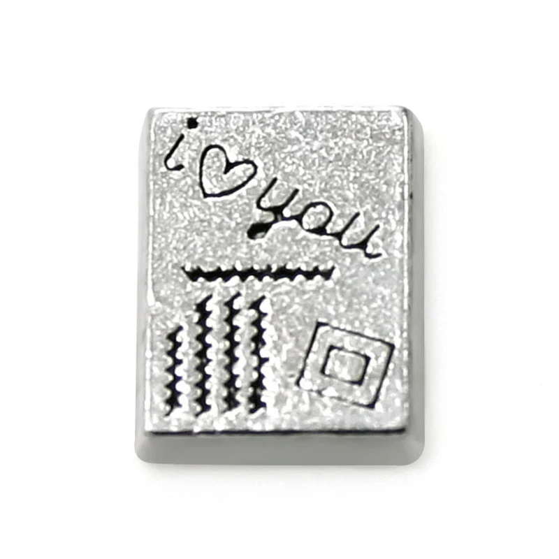 

20 шт./лот I Love You Подвески ручной работы из сплава для изготовления стеклянных медальонов