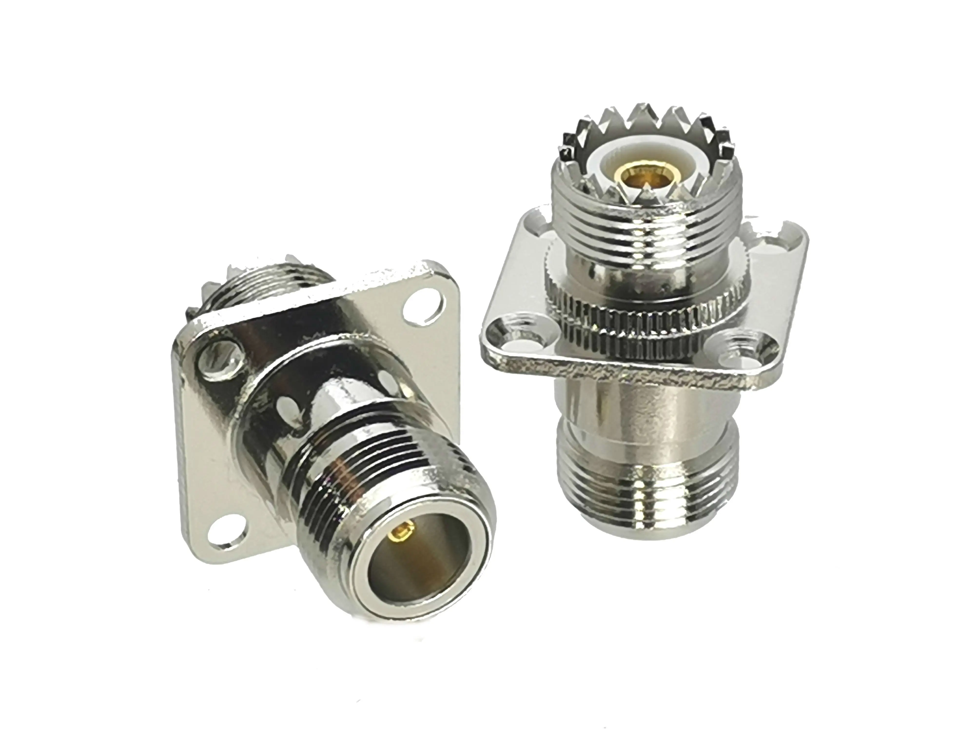 

1pce UHF female SO239 to N female 4 holes flange mount RF adapter connector