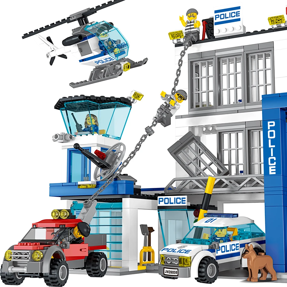 890 шт. небольшие строительные блоки игрушки совместимые с Lepining City полицейский
