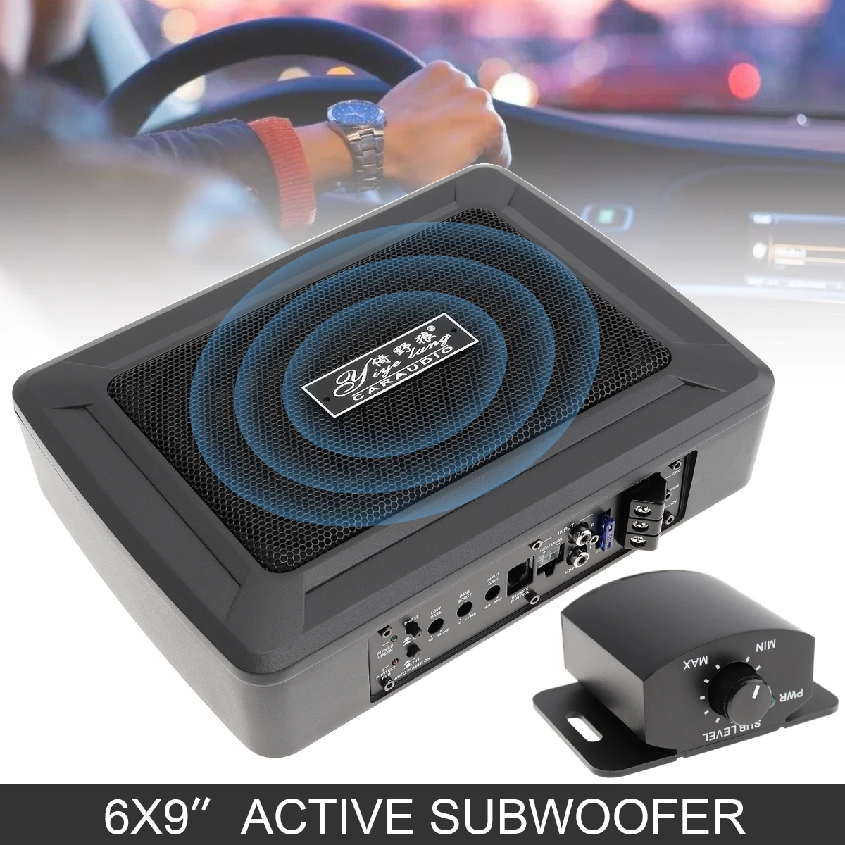 Car Subwoofer 6 X 9 Inch 600W Slim Under-Seat Powered Audio Active Bass Amplifier Speaker Loudspeaker for | Автомобили и