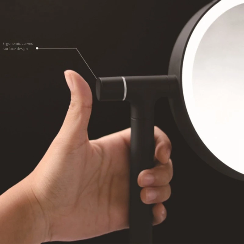 

Flip Makeup Mirror Desktop Simple LED Double-Sided Mirror Table Lamp Storage Magnifying Dressing Mirror