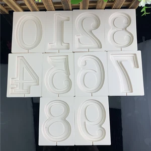 Форма силиконовая для мастики, от 0 до 9 цифр, инструменты для украшения торта, форма для шоколадной мастики форма для сахарного мыла, полимерной глины