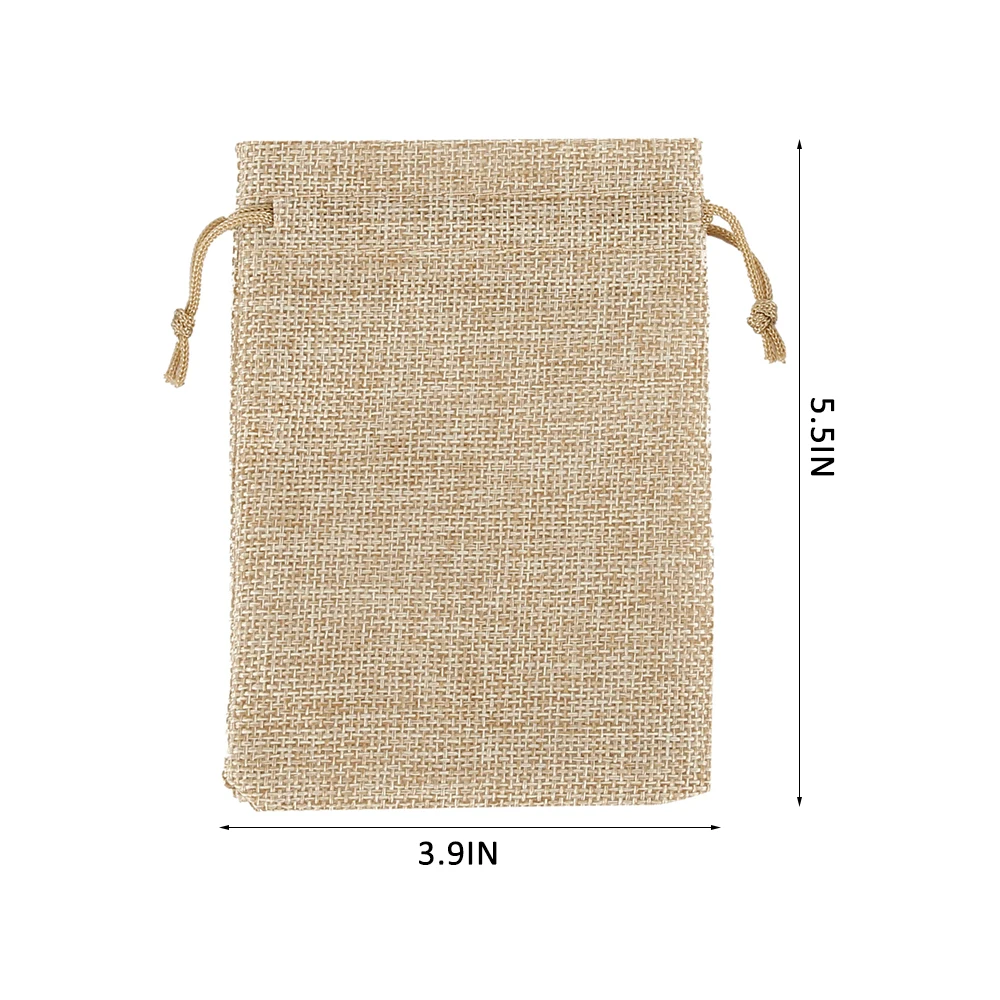 24 шт. деревянная зернистая сумка на завязках льняные сумки для хранения подарок