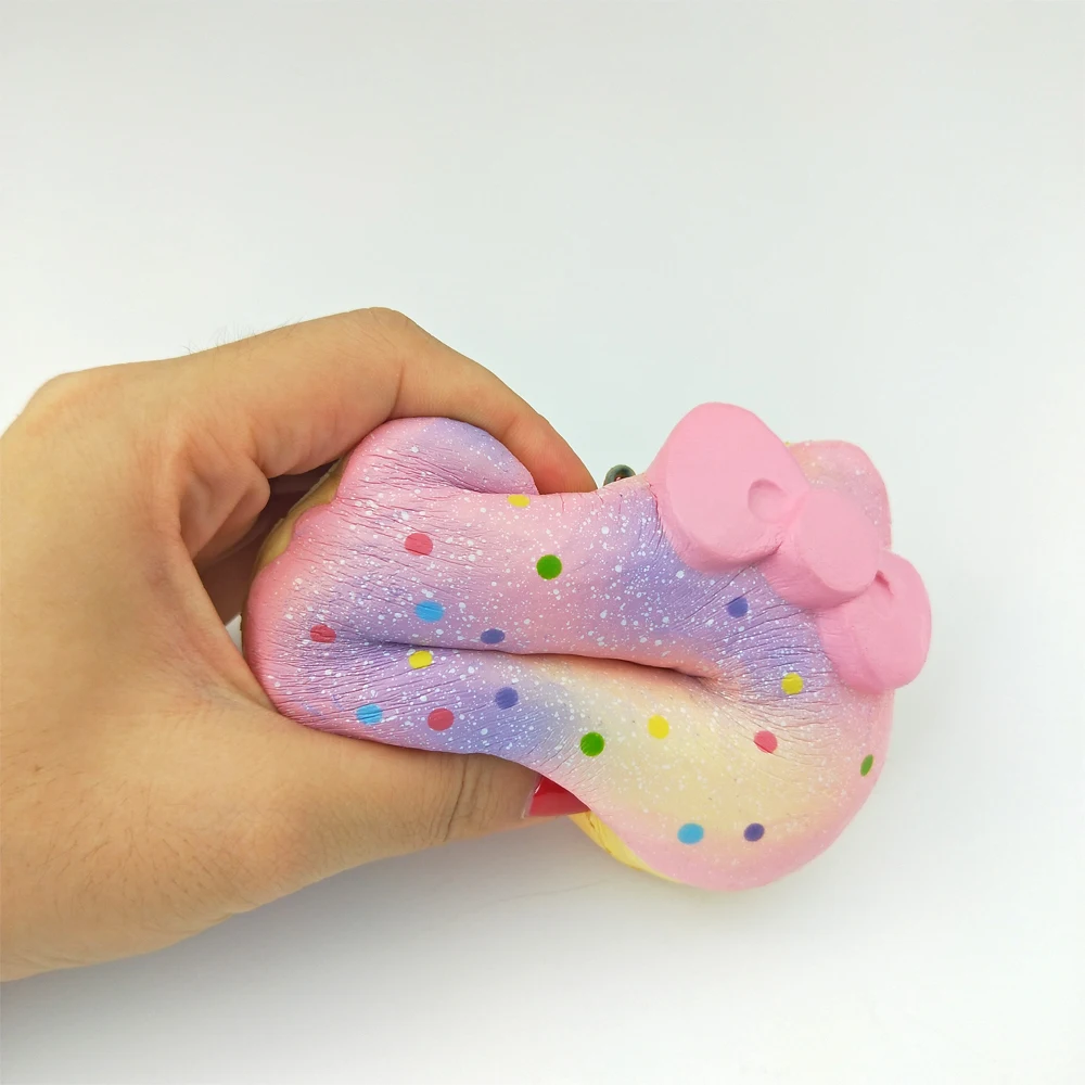 Мягкий hello kitty пончик милый обычный медленный отскок мобильный телефон ремешок с подвеской Рождественский подарок для детей Детские игрушки