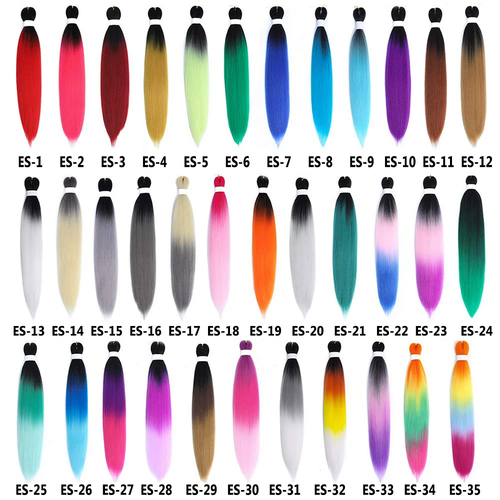 CICIHAIR Synthetic Easy Hair Braids Pre-stretched Ombre Braiding Extensions Afro Jumbo Braid Braided Gradient Green |