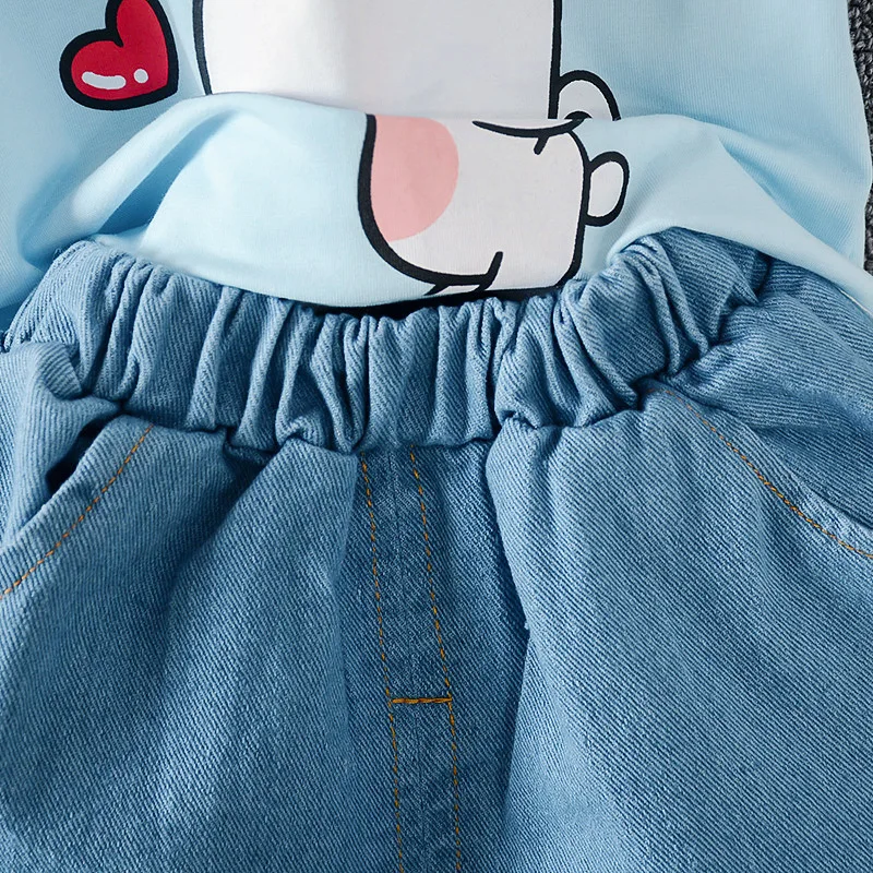 Летние комплекты одежды для маленьких девочек хлопковая Повседневная Базовая