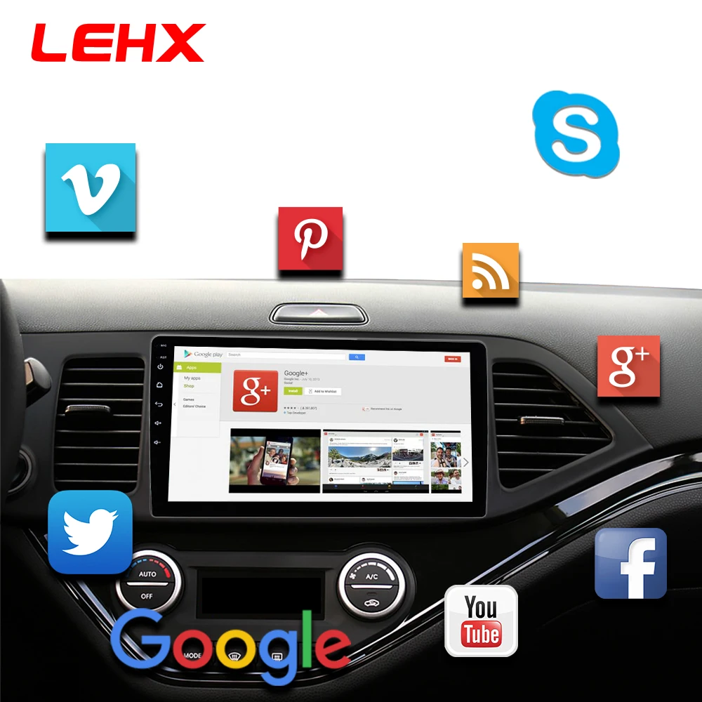 Автомагнитола LEHX 2DIN Android 9 0 4G LTE автомобильный радиоприемник мультимедийный