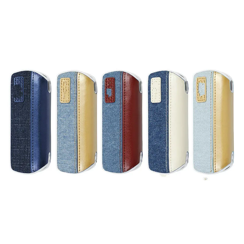 IQOS 3 0 Duo защитные чехлы джинсовые кожаные комбинированные с белыми краями для