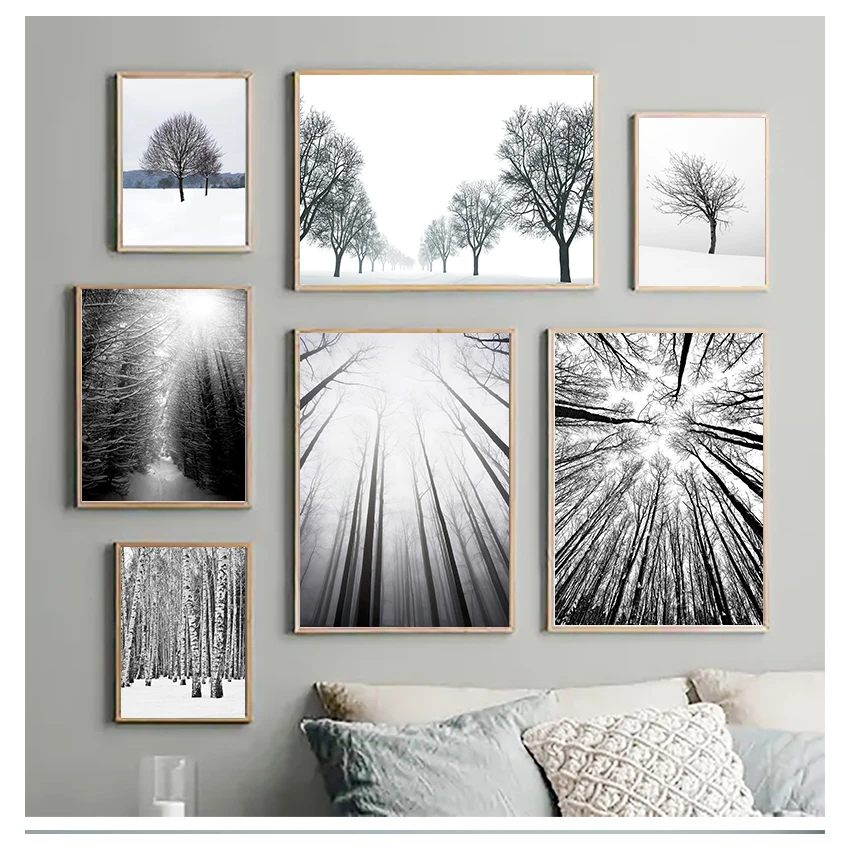 

Home Decor Art Prints Tall Trees Forest Natural Wall Pictures Living Room Art Decoration Picture Nordic Poster Canvas Painting