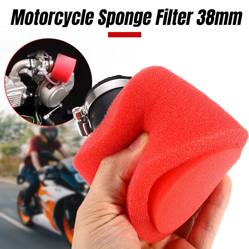 

38mm Red Air Filter Pod Cleaner ATV PIT DIRT BIKE 45 Degree ANGLED FOAM 110cc 125cc CRF50 XR50 CRF Double Foam Air Filter