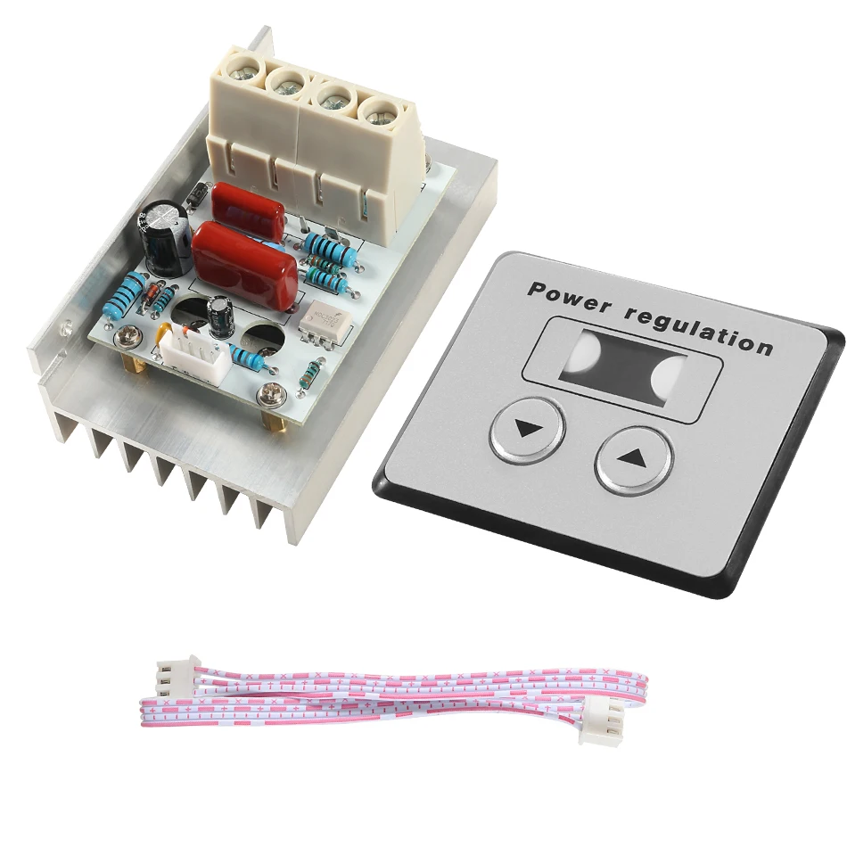 

Электронный регулятор напряжения SCR с цифровым управлением, 10-220 В, регулятор скорости, диммер, термостат + цифровые измерители переменного т...