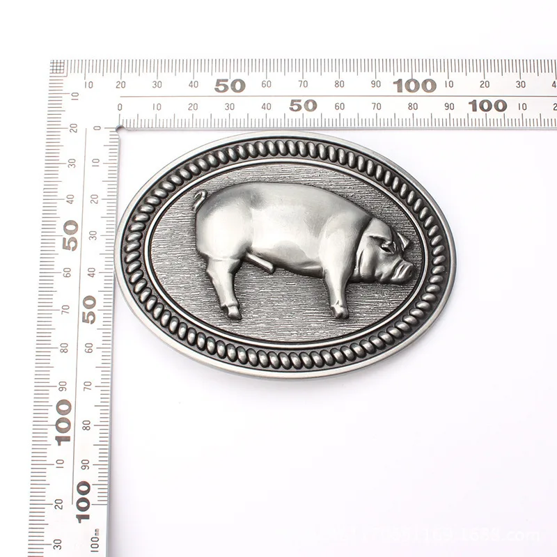 Мужская винтажная пряжка для ремня в виде свиньи |