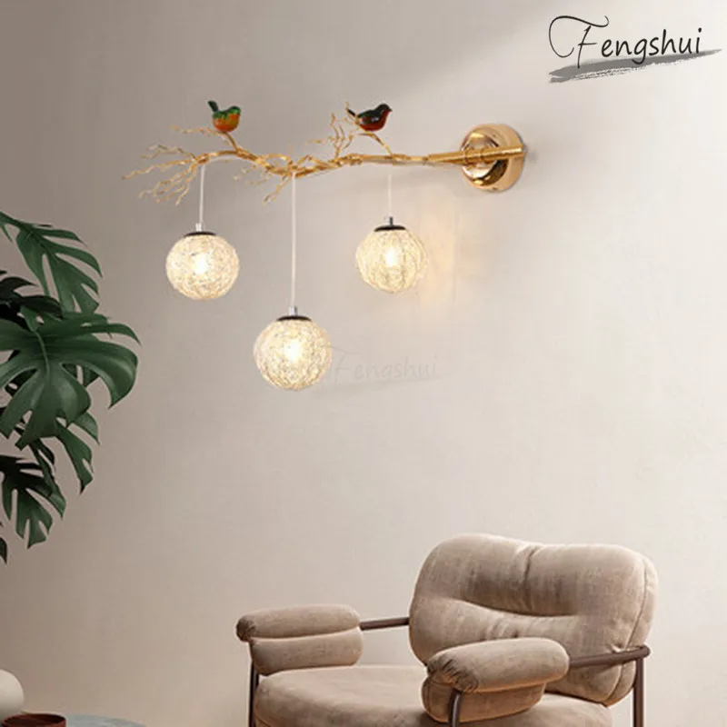 Настенный светильник для скандинавских птиц светодиодный прикроватный