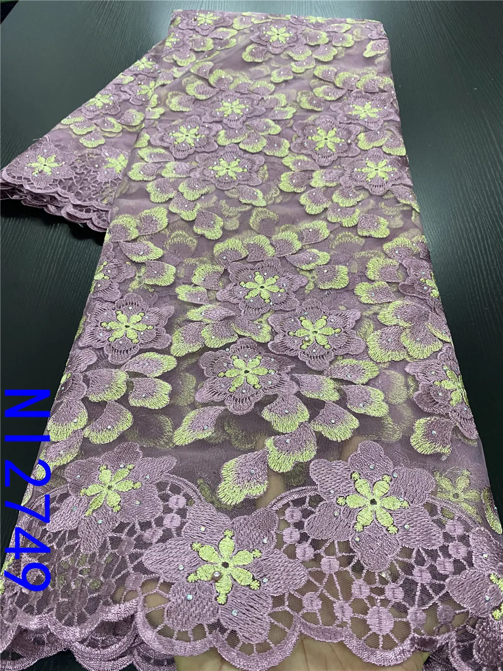 

NIAI African Lace Fabric Embroidered Nigerian Lace Fabrics 2020 High Quality French Tulle Lace Fabric For Women Dress NI2770