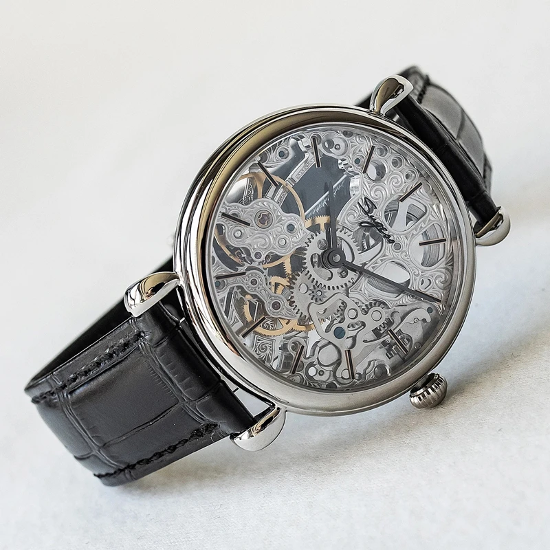 Часы скелетоны Sugess ST3600 Мужские механические модные крутые водонепроницаемые с