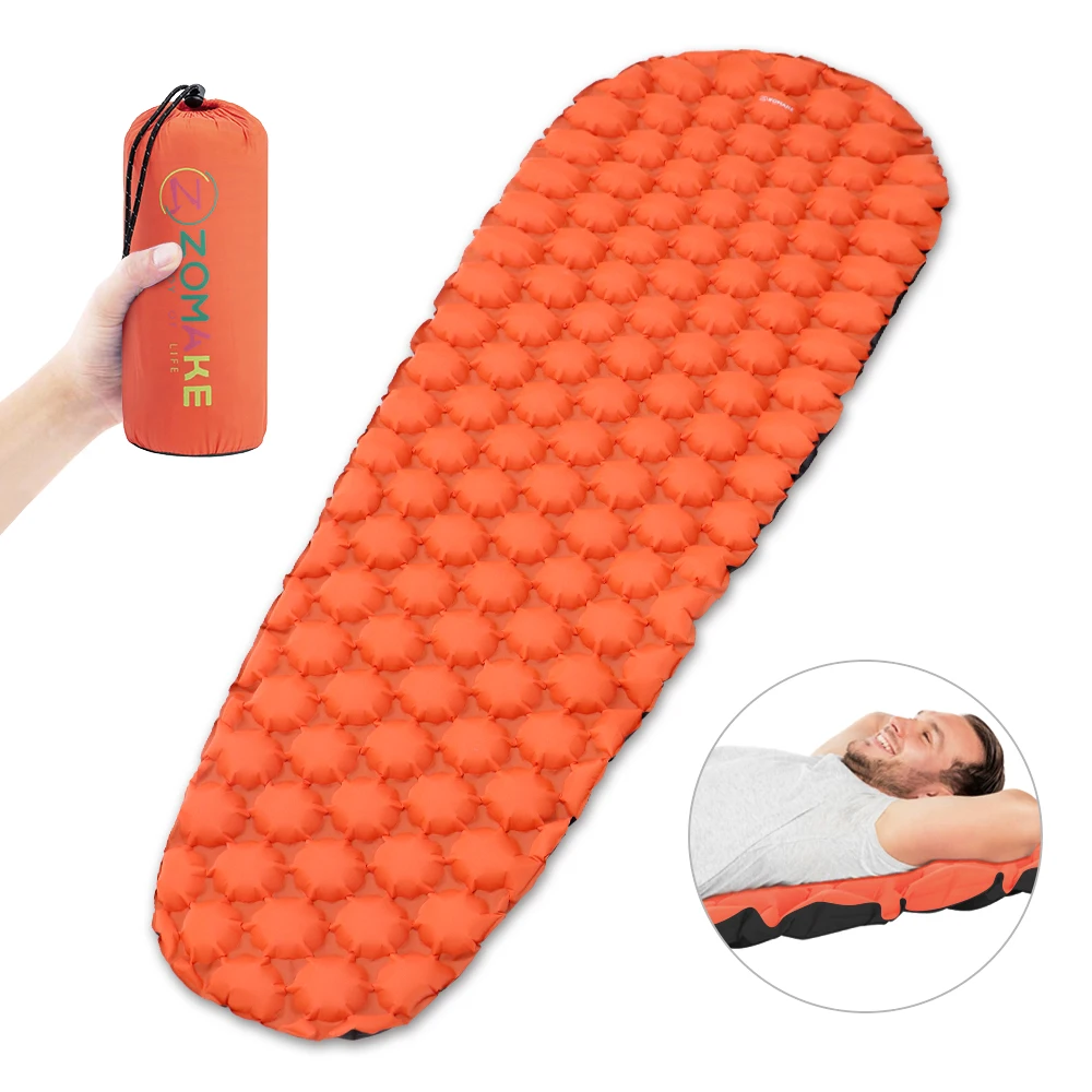 

Zomake Outdoor Camping Sleeping Pad Portable for Ultralight Sleeping Mat Self Inflating Air Mattress for Travel Hiking