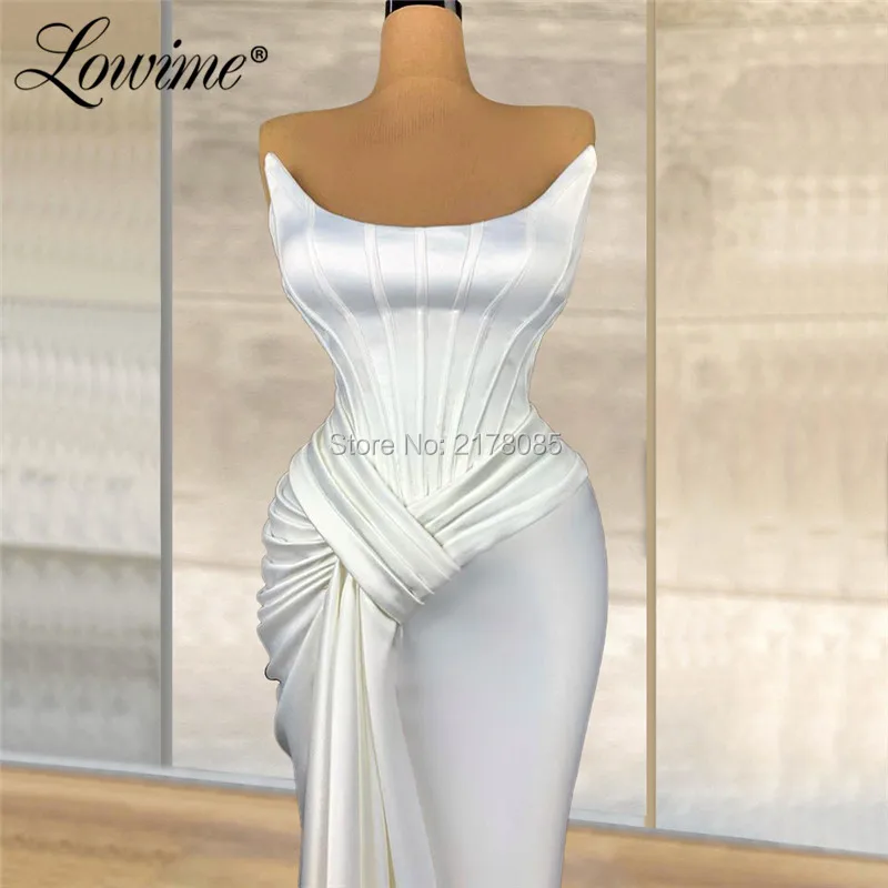 Простые дешевые белые вечерние платья длинные платья-русалки женские атласные