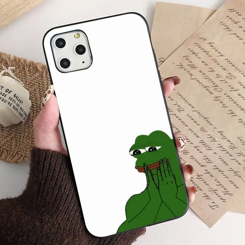 

MaiYaCa Pepe Memes Sad Frog Phone Case for iPhone 11 12 pro XS MAX 8 7 6 6S Plus X 5S SE 2020 XR cover