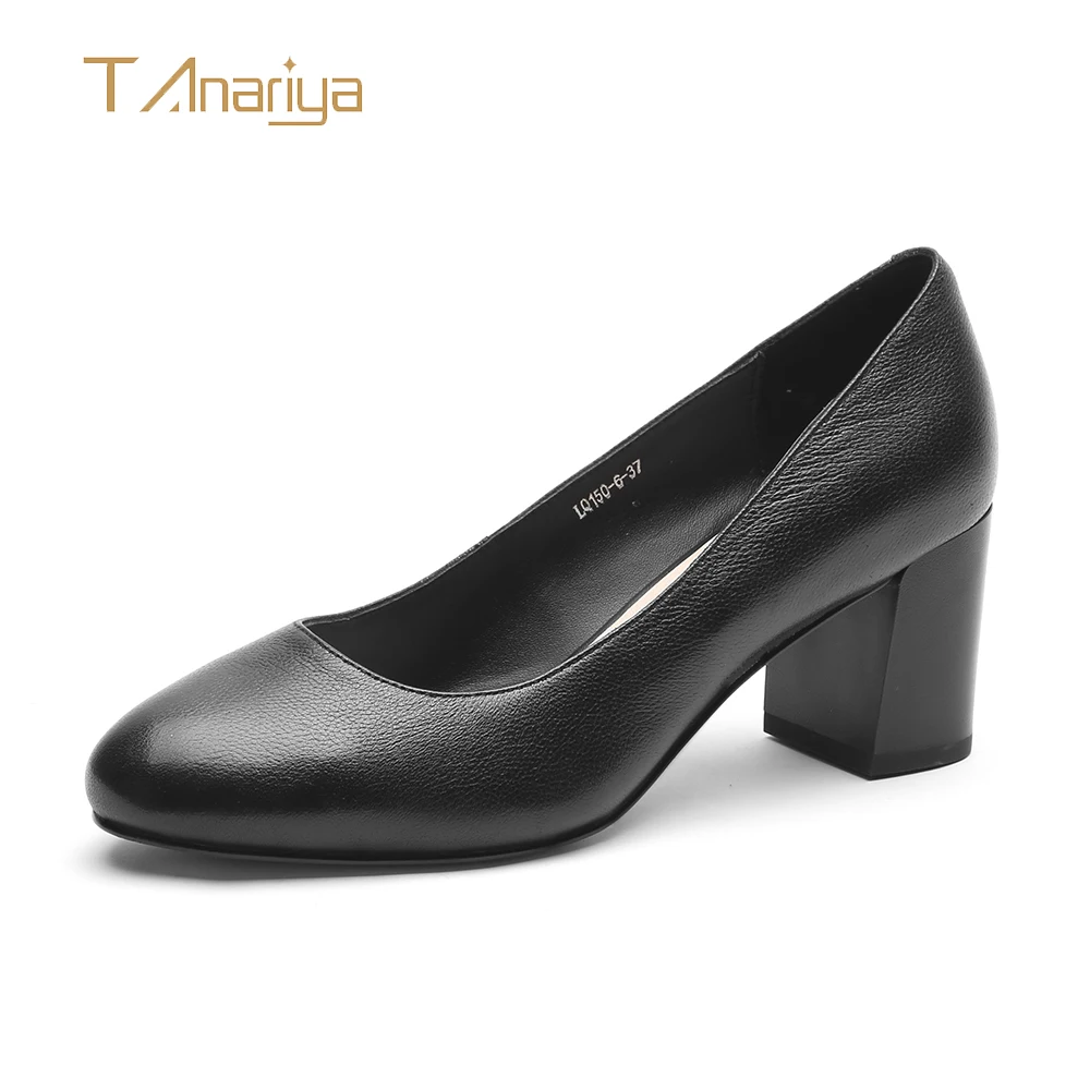 Tanariya /Кожаные броги промежуточной подошвой Рабочая обувь женские туфли на