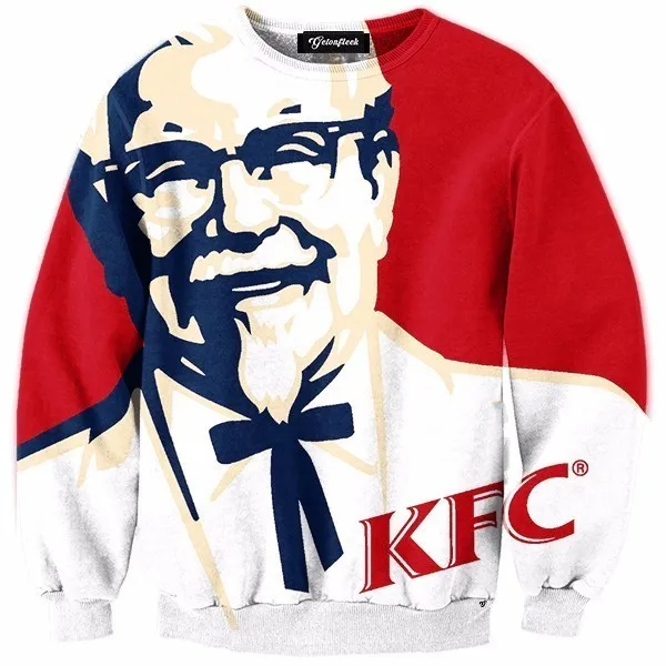 New 2021 Mens 3D Sweatshirt Men And Women Autumn/Winter Fashion Casual KFC Printed Hoodies Brand Clothing 5XL