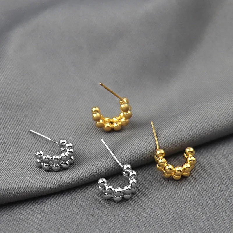 Женские u-образные серьги-гвоздики из серебра 925 пробы модные ювелирные украшения