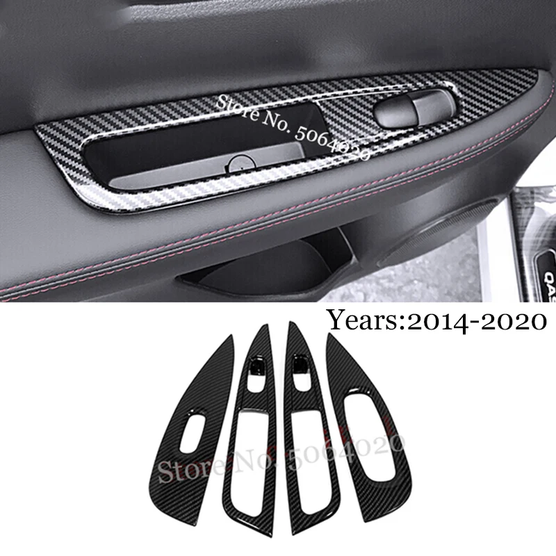 

For Nissan Qashqai J11 Rogue Sport 2015 16 17 18 19 2020 ABS Car Door Armrest Window Glass Lift Switch Button Trim Accessories