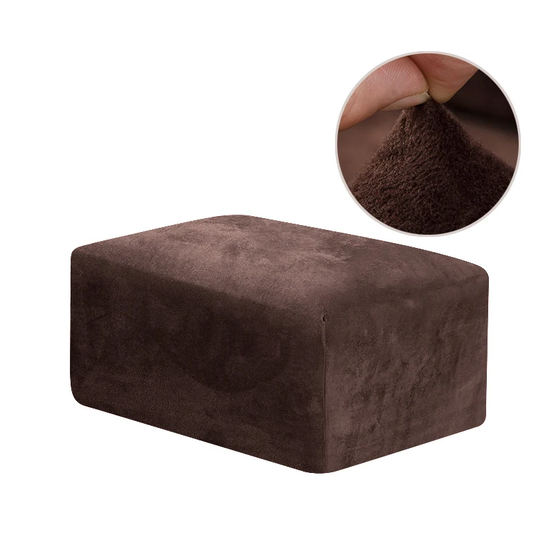 Плюшевые эластичные скамеечка для ног крышка пуфик чехол стрейч диван