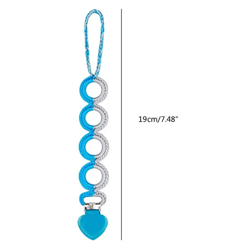 

Vintage Simple Crochet Pacifier Clip Baby Pacifier Chain for Newborn Teething Soother Chew Dummy Clips