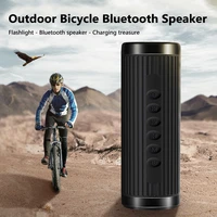 x3 led bicycle bluetooth speaker powerful outdoor portable wireless column boombox hands freepower bankflashlightbike mount