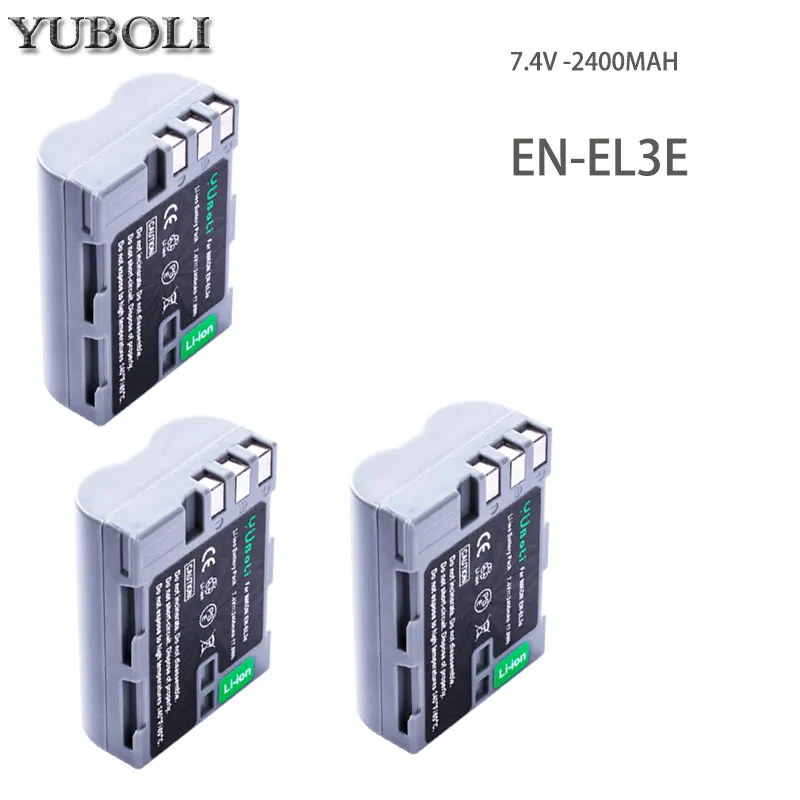 Высокое качество EN-EL3e RU EL3e 7,4 V 2400 мА/ч, Камера батареи для Nikon ENEL3E RU EL3E D30 D50 D70 D90 D70S D300