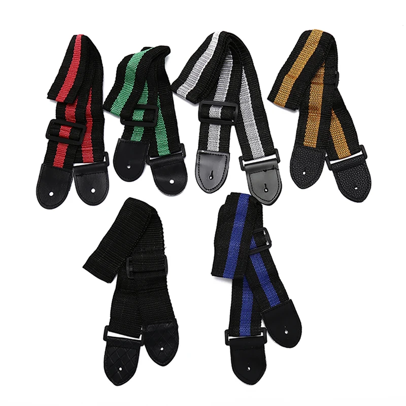 

1Pc Acoustic Electric Guitar Strap Guitar Bass Nylon Adjustable Belt Guitar Strap Adjustable Length 125.5cm