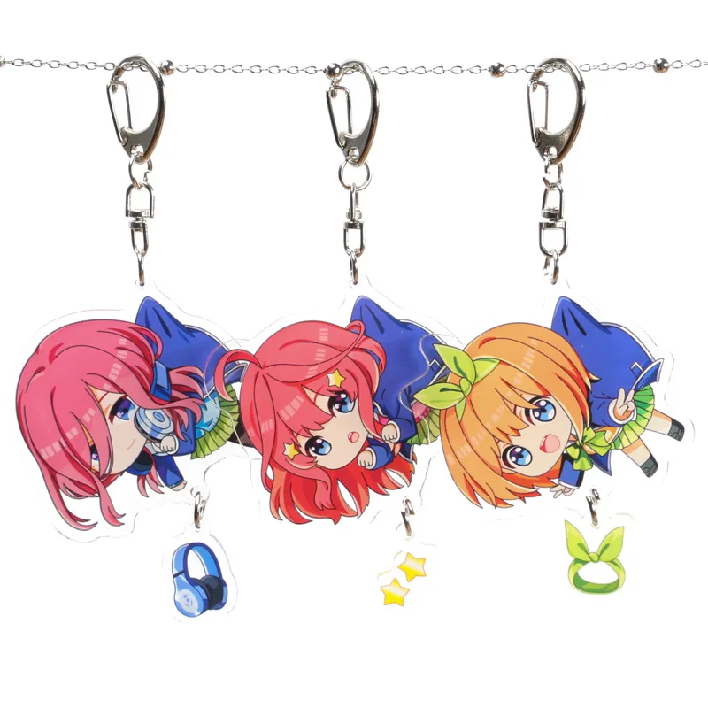 Акриловый брелок для ключей в стиле аниме Quintuplets Nakano Ichika Nino Miku Yotsuba Itsuki милый забавный мультфильм подвесные брелоки игрушка