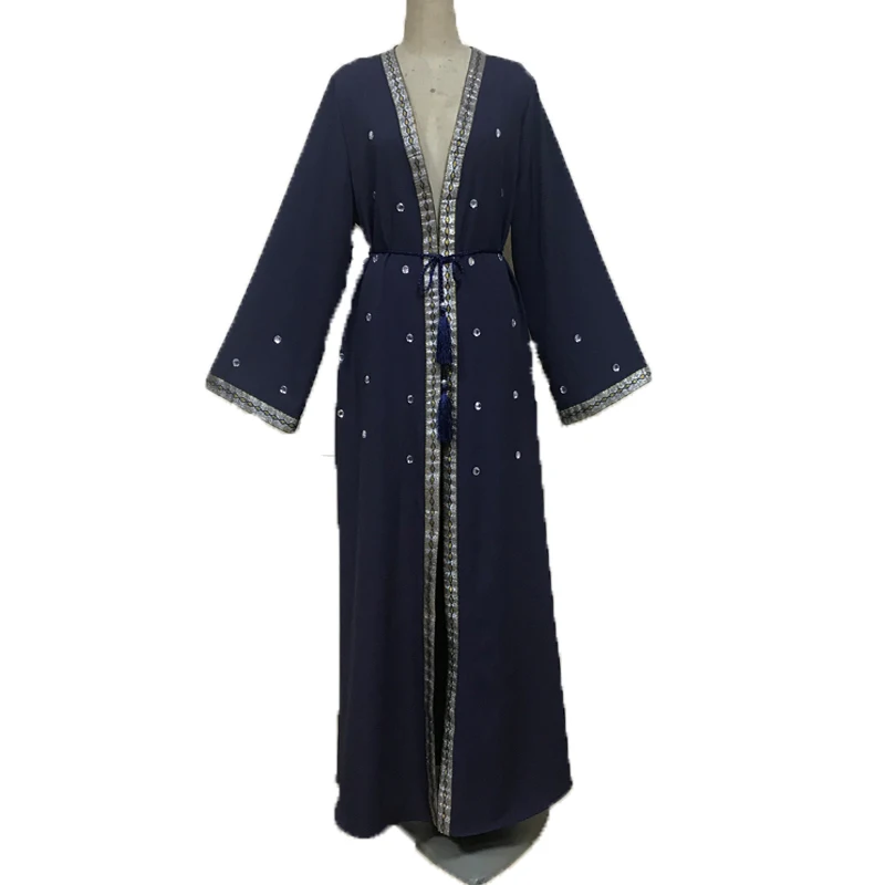 

F827 fashion adult hot diamond embroidered robe Muslim Turkish robe