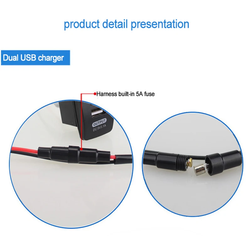 Hi-power Universal Dual Car Cigarette Lighter Square Socket Charger Power Adapter USB Splitter 3100mA 12V Waterproof Charge | Автомобили и