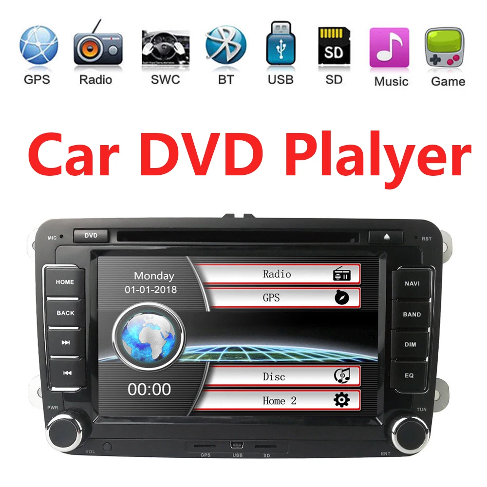 2 Din Автомобильный Mp5 DVD мультимедийный плеер Авто Радио авторадио 2Din Gps стерео для