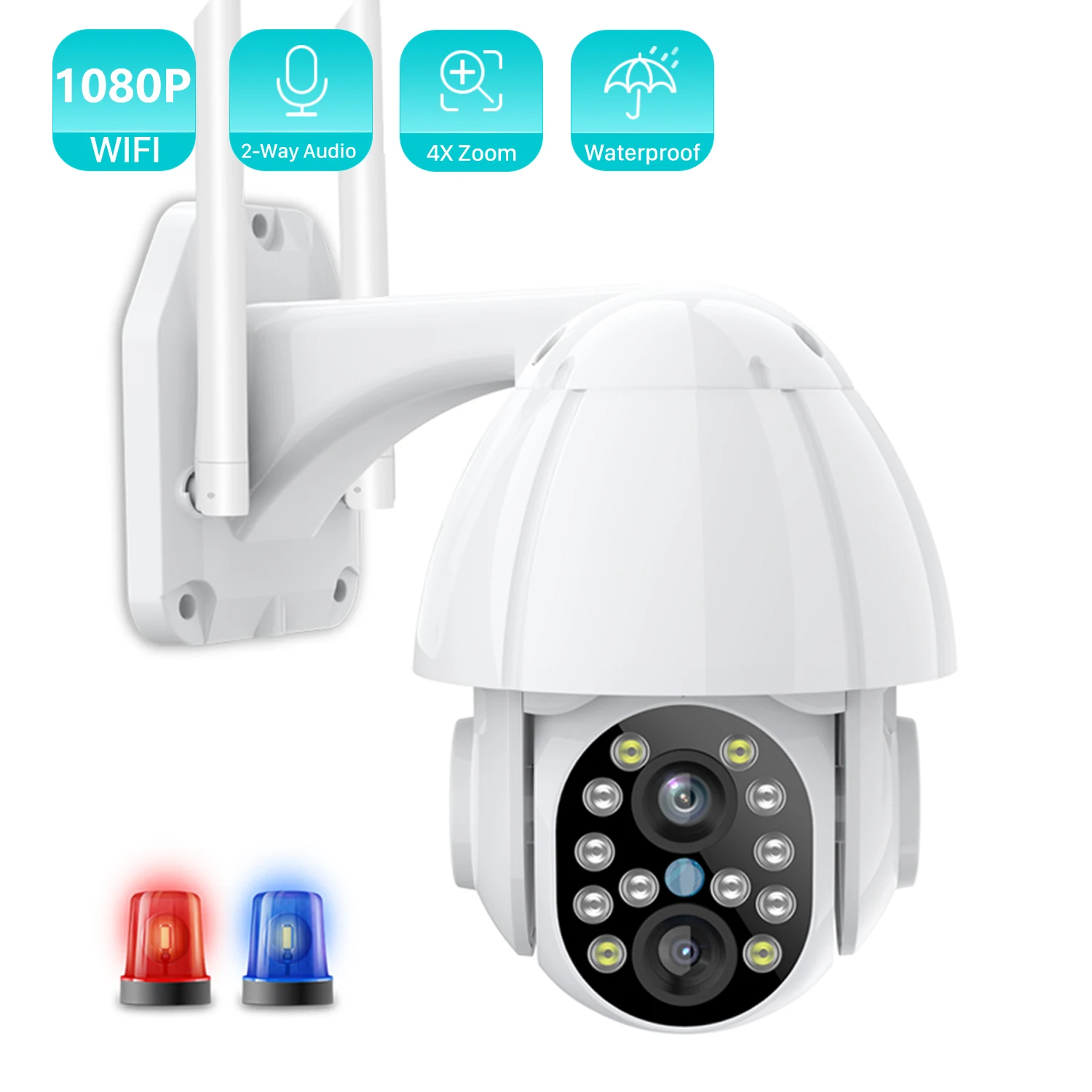 

BESDER 1080P Dual Lens Speed Dome Wifi Camera Auto-tracking Audio CCTV Security Outdoor IP Camera 2MP 4x Zoom With SD Card Slot