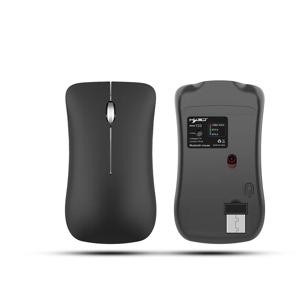 A1 HXSJ T32 Двухрежимная Bluetooth мышь, беспроводная мышь, 1600DP1, USB перезаряжаемая оптическая мышь, Офисная Тихая мышь для компьютера, ноутбука - Цвет: A1